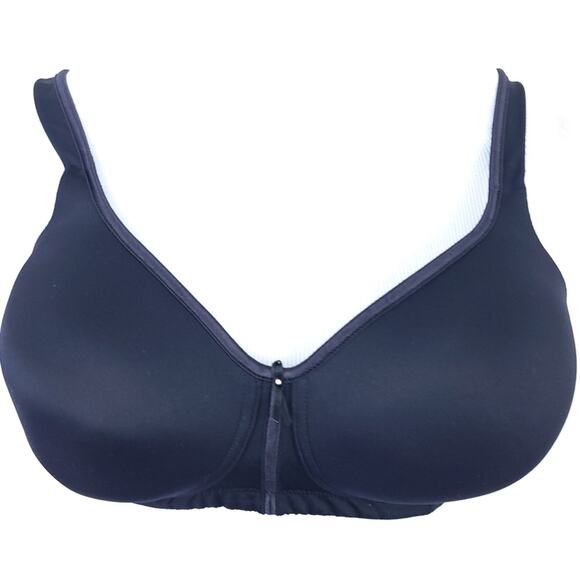 Vanity Fair Body Caress Wireless Bra 40C Black 72335 Full Coverage Convertible - Picture 4 of 8